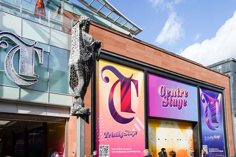An image of exterior signage for Trinity Stage.